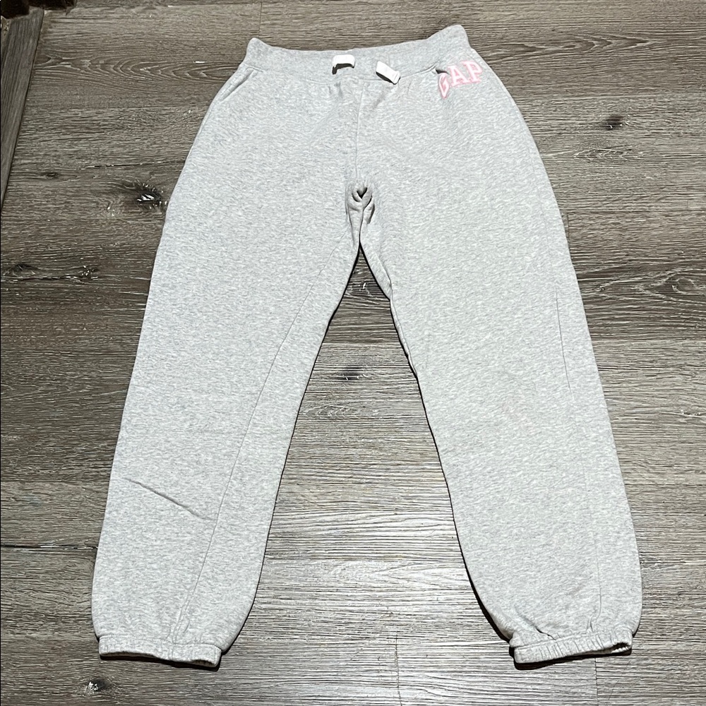 GAP Kids Gray Joggers with Pink Accent